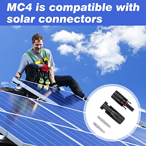 OUTLEE 20 Pairs Solar Panel Connector with 2 Pack Wrench, IP67 1000V 30A Waterproof Solar Panel Cable Connectors Male/Female Multi-Contact Solar Connectors