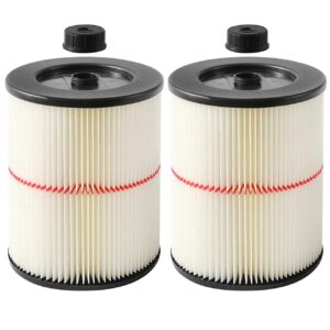 17816 filter for craftsman shop vac air filter, replacement for craftsman wet dry vac filter for craftsman 9-17816 vacuum filter 5 6 8 12 16 gallon and larger vacuum cleaner 2 pack
