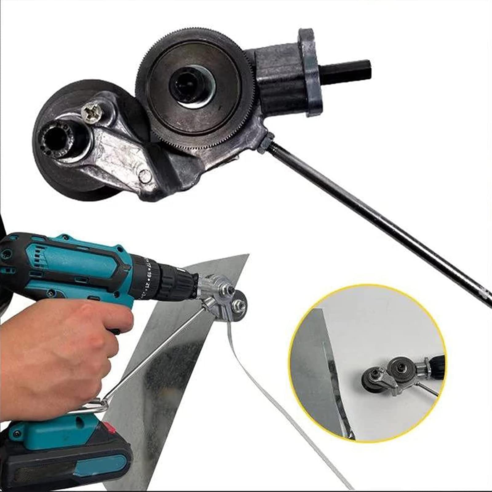 Metal Nibbler Drill Attachment, Electric Drill Plate Cutter, Metal Nibbler Drill Attachment Electric Drill Shears, Safe and Durable Drill Accessory for Metal Cutting, Easy to Use