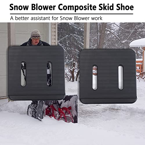 Haiouus M110611 A147BS Composite Skid Shoe Compatible with JohnD-eere/Murray 309016E701MA, M110611 Snow Blower Skid Plates, Replaces Models TRX24, TRX26, TRS24, TRS26 Snow Blower - 2 Pack