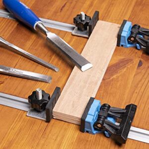 Kit to Build Woodworking Jigs Fixtures |30⁰ Dovetail Aluminum Tracks and Inline Clamps |Cutting Routing Drilling Sanding Gluing Assembling |Include T Track Accessories: T bolts, Star Knobs (ECO KIT)