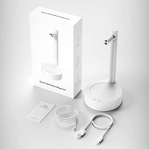 Bestshaoying Intelligent Desktop Water Pump Barrel Mounted Water Dispenser Removable Automatic Water Dispenser Absorber ,Suitable for Home, Office, Outdoor (White)