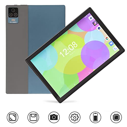 LBEC Call Tablet, 100240V 5MP Front 13MP Rear Blue 10.1 Inch Tablet 1280x800 IPS 8.1 with Card Pin (US Plug)