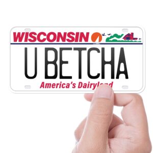 you betcha wisconsin bumper sticker - midwest saying decals for hydroflask, laptop, car, water bottle