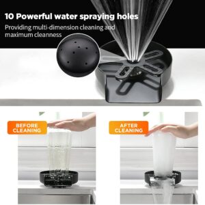 OWOFAN Kitchen Sink Faucet + Glass Rinser Black Product Bundles