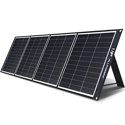 ALLPOWERS SP035 200W Portable Solar Panel Charger Monocrystalline Foldable Solar Panel Kit with MC-4 Output Solar Power Battery for RV Solar Generator Outdoor Camping Off Grid Van