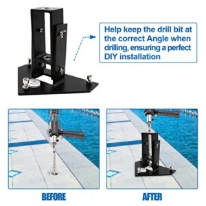 TIROAR Drilling Guide 5/8” Anchor Holes with Leveling Legs and Bubble Level to Easily Install Pool Fence Accurately in Concrete