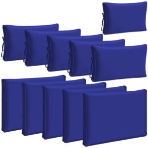 11 pcs outdoor cushion slipcovers patio cushion covers replacement splash proof with zipper for outdoor indoor furniture, patio sofa couch 3 sizes, replacement covers only (dark blue)