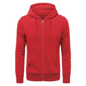 maiyifu-gj men's full zip long sleeve hoodies lightweight slim fit solid color hoodie hooded sweatshirt with kanga pocket (red,x-large)