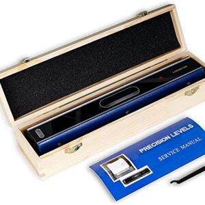 12 Inch Master Precision Level with Wooden Box Accuracy 0.0002"/10" Machinist Level