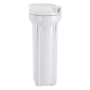 meccanixity water filter housing 10" whole house filtration system 1/2 inch inlet/outlet port for kitchen white