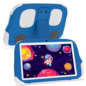 atozee 8 inch kids tablet, android 11 toddler tablet, 32gb rom+2gb ram, quad-core processor, 1280x800 ips hd eye-care touchscreen, 8mp camera tablets pc with silicone case