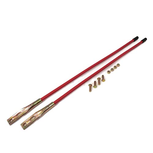 The ROP Shop | Set of 27-inch Red, Universal Snowplow Blade Guide Kit for Boss MSC01870