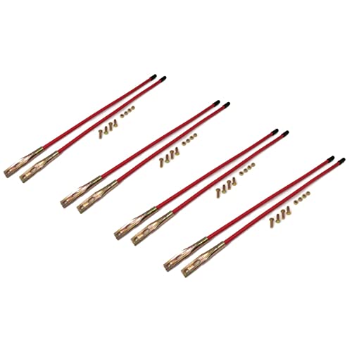 The ROP Shop | Pack of 4 - Set of 27-inch Red, Universal Snowplow Blade Guide for Boss MSC01870