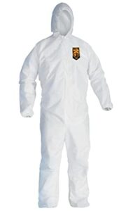 kleenguard kimberly clark a40 liquid and particle protection coveralls (large), 1 ct white…