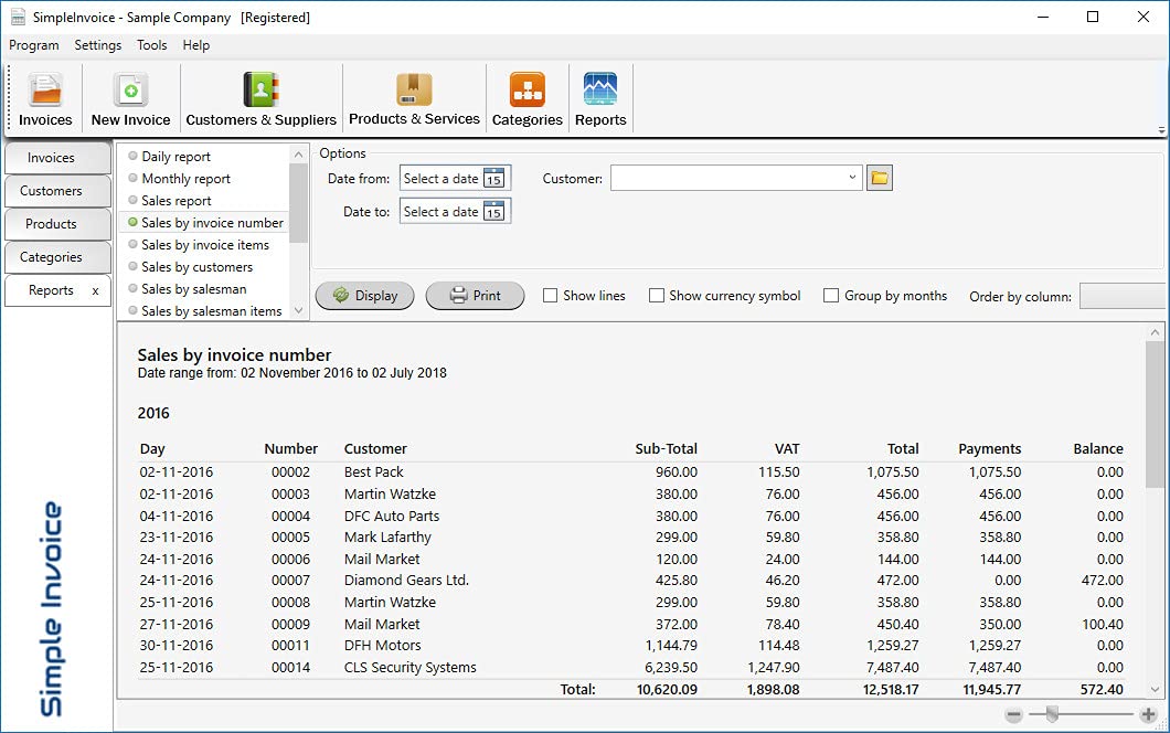 Invoicing software | Simple invoice - Easiest invoicing software on the market, designed for self-employed or small business owners. CD-ROM compatible with windows 11-7