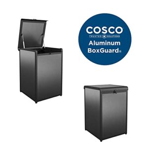 COSCO 88910GRY1E BoxGuard Heavy Duty Multi-Purpose Outdoor Storage & Delivery Box, 55 Gallons, Aluminum