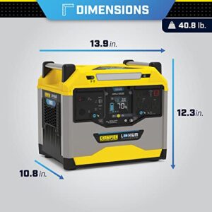 Champion Power Equipment 100594 1638-Wh Power Station 3200/1600-Watt Portable Lithium-Ion Battery Solar Generator