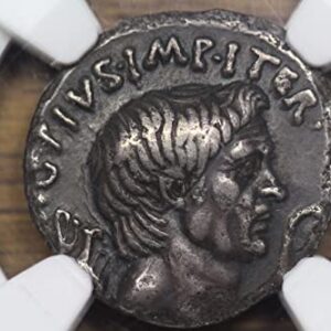 2000 Year Old Ancient Roman Silver Denarius Coin, 42 B.C. Pompey the Great, NGC Choice Very Fine Condition