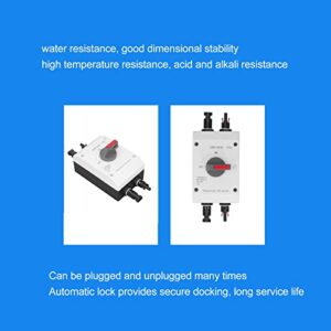 Solar Combiner Box, 1500V DC 32A 4P IP66 Waterproof Insulated Switch Professional Power Solar PV DC Quick Disconnect Switch for Solar Power System RV Boats (Proctive)