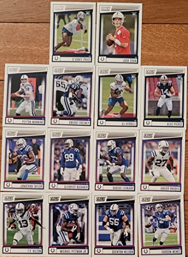 2022 Panini Score Football Indianapolis Colts Team Set 14 Cards W/Drafted Rookies