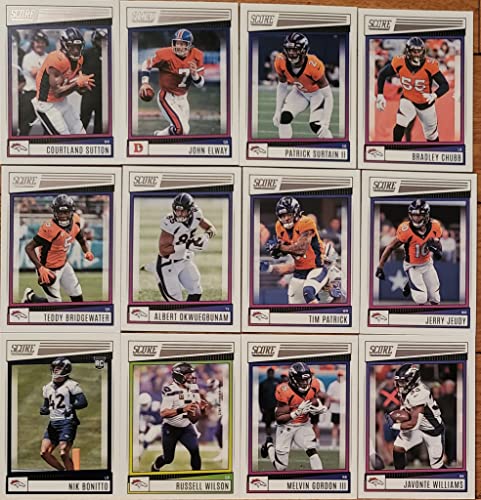 2022 Panini Score Football Denver Broncos Team Set 11 Cards W/Drafted Rookies