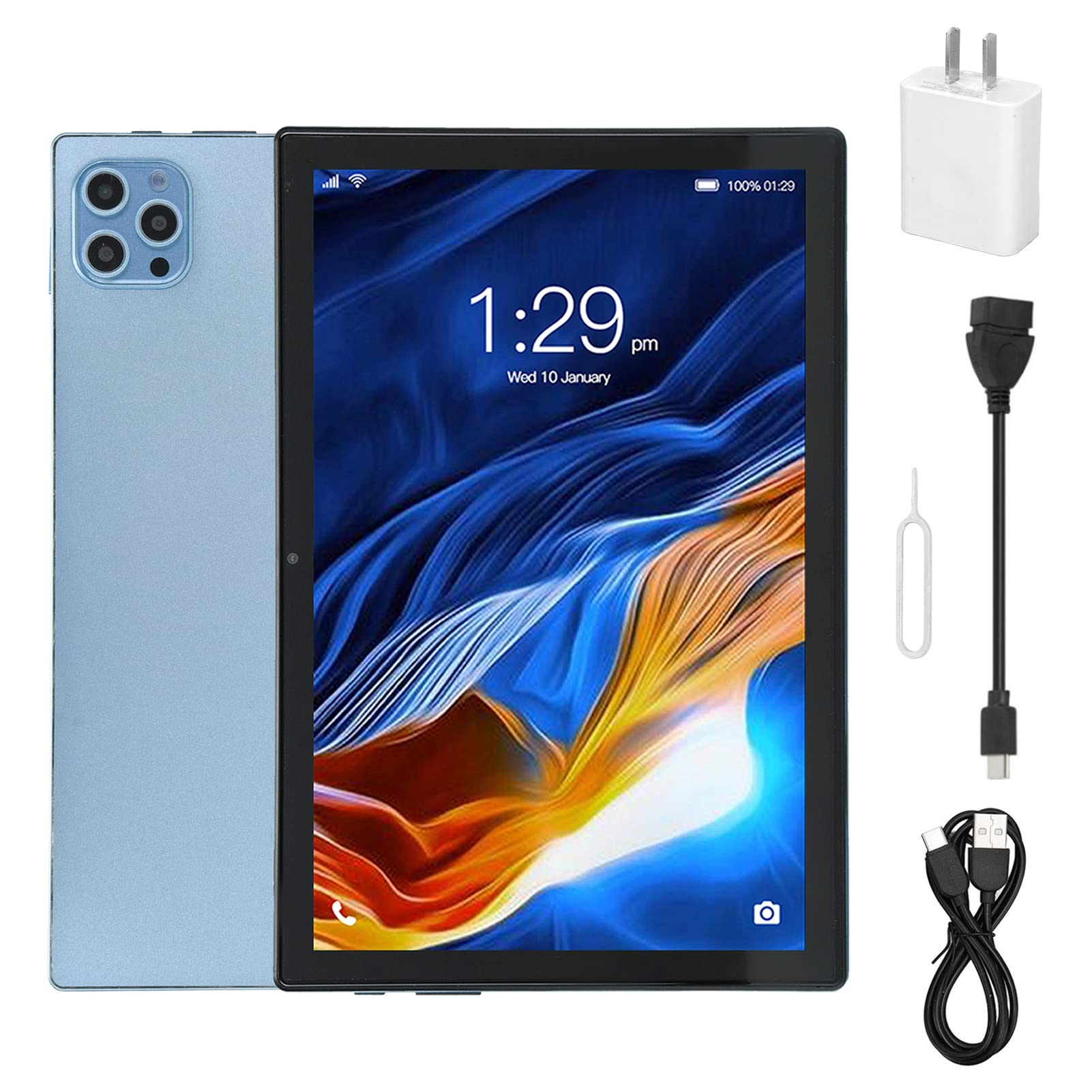 10.1 Inch Tablet with 100240V Intelligent Dual Touch Camera for Work (US Plug)