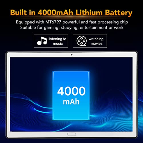 10.1 Inch HD Smart Tablet 2GB RAM 32GB ROM Dual SIM Dual Standby Tablet 3 Card Slots Design for Work and Entertainment (US Plug)