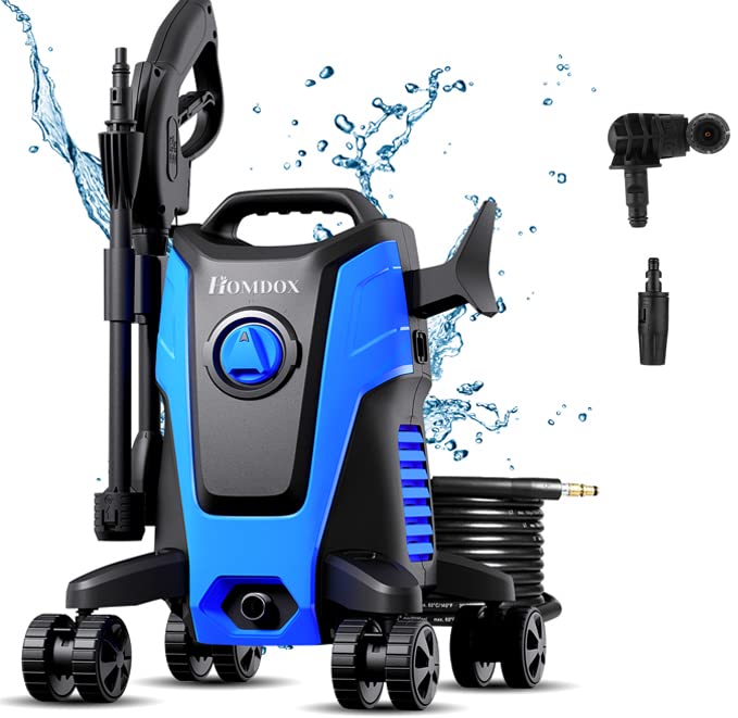 Electric Pressure Washer Homdox HD3000 Pressure Washer 1500W Power Washer High Pressure Cleaner Machine with Gimbaled Nozzle Foam Cannon,Best for Cleaning Homes, Cars, Driveways, Patios