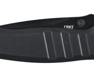 CRKT Dextro EDC Folding Pocket Knife: Everyday Carry Plain Edge, Liner Lock, Aluminum Handle 6295, Gray and Black