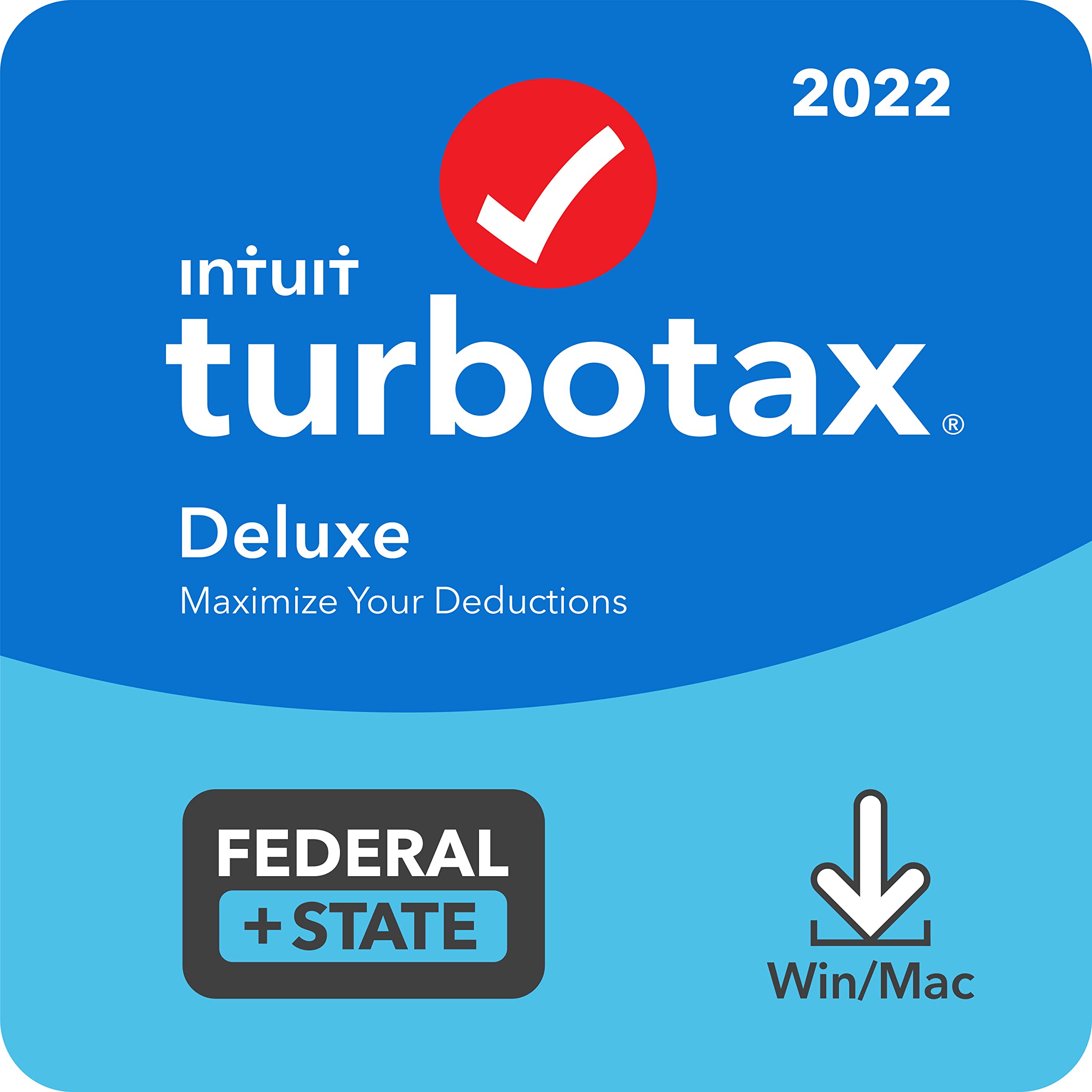 [Old Version] TurboTax Deluxe 2022 Tax Software, Federal and State Tax Return, [Amazon Exclusive] [PC/MAC Download]