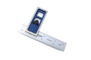 benchmark tools 106607 4” woodworking precision double square 1/8” and 1/16” graduations accurate to +/- 0.002 inch over length of hardened stainless steel blade