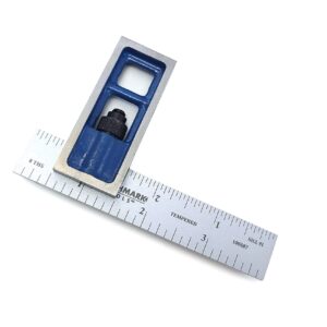 Benchmark Tools 106607 4” Woodworking Precision Double Square 1/8” and 1/16” Graduations Accurate to +/- 0.002 inch Over Length of Hardened Stainless Steel Blade
