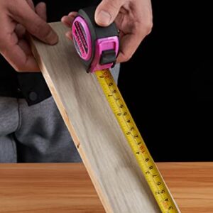 Greendale - 4 Pack of Pink 16ft Tape Measures - Retractable, Autowind and Easy Lock - Inches and Centimeters