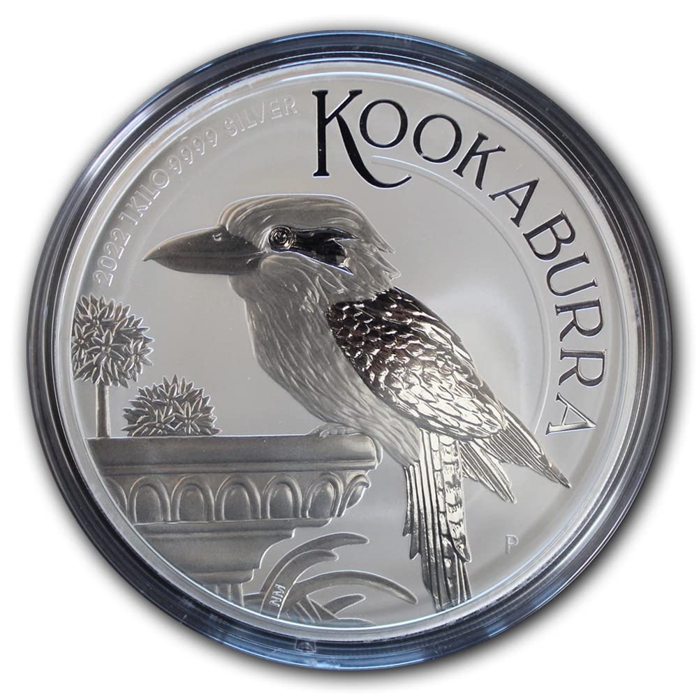 2022 P 1 Kilo (32.15 oz) Australian Silver Kookaburra Paperweight Coin Brilliant Uncirculated (BU - in Capsule) with Certificate of Authenticity $30 Seller BU