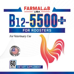 Farmalab B12 5500 Plus for Rooster Chicken Hens Poultry Gamefowl B12-5500 Plus para Gallos Gallinas Pollos Aves de Corral FARMALAB