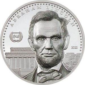 2022 de abraham lincoln powercoin by miles standish 1 oz silver coin 5$ cook islands 2022 proof