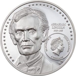 2022 DE Abraham Lincoln PowerCoin By Miles Standish 1 Oz Silver Coin 5$ Cook Islands 2022 Proof