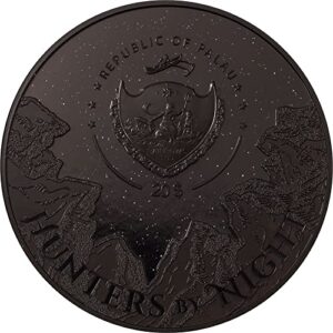 2020 DE Hunters by Night PowerCoin Black Panther 5 Oz Silver Coin 20$ Palau 2020 Proof