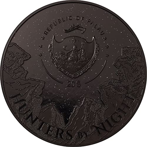 2020 DE Hunters by Night PowerCoin Black Panther 5 Oz Silver Coin 20$ Palau 2020 Proof