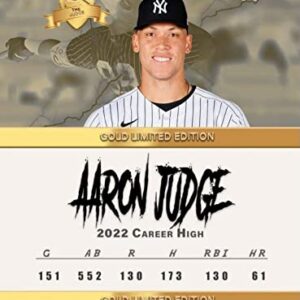 AARON JUDGE Baseball Card CUSTOM Made Novelty Baseball Card Depicting His Record Tying 61 HOME RUNS! - New York Yankees - TIES Roger Maris with 61 Homeruns 09/28/2022