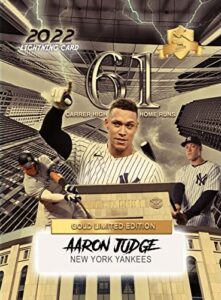 aaron judge baseball card custom made novelty baseball card depicting his record tying 61 home runs! - new york yankees - ties roger maris with 61 homeruns 09/28/2022