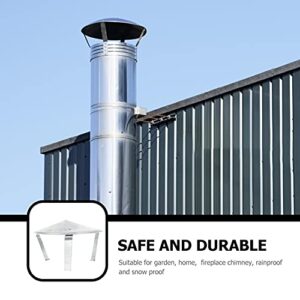 Roof Vent Proof Accessories Metal Chimney Smokestack Spark Weather Topper Steel Stainless Insulation Top Cover All Wind Silver Rainproof Round Arrestor Practical Cap