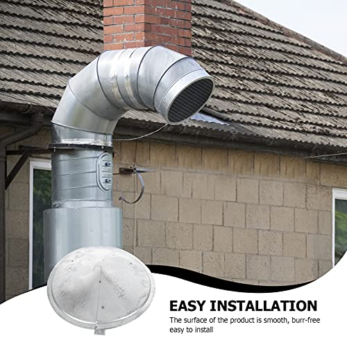 Roof Vent Proof Accessories Metal Chimney Smokestack Spark Weather Topper Steel Stainless Insulation Top Cover All Wind Silver Rainproof Round Arrestor Practical Cap