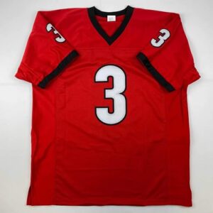 Facsimile Autographed Todd Gurley II Georgia Red Reprint Laser Auto College Football Jersey Size Men's XL