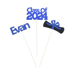graduation table centerpieces, class of 2024 table centerpieces, graduation centerpieces, graduation decorations 2024, 3 in a pack, by zee best celebrations