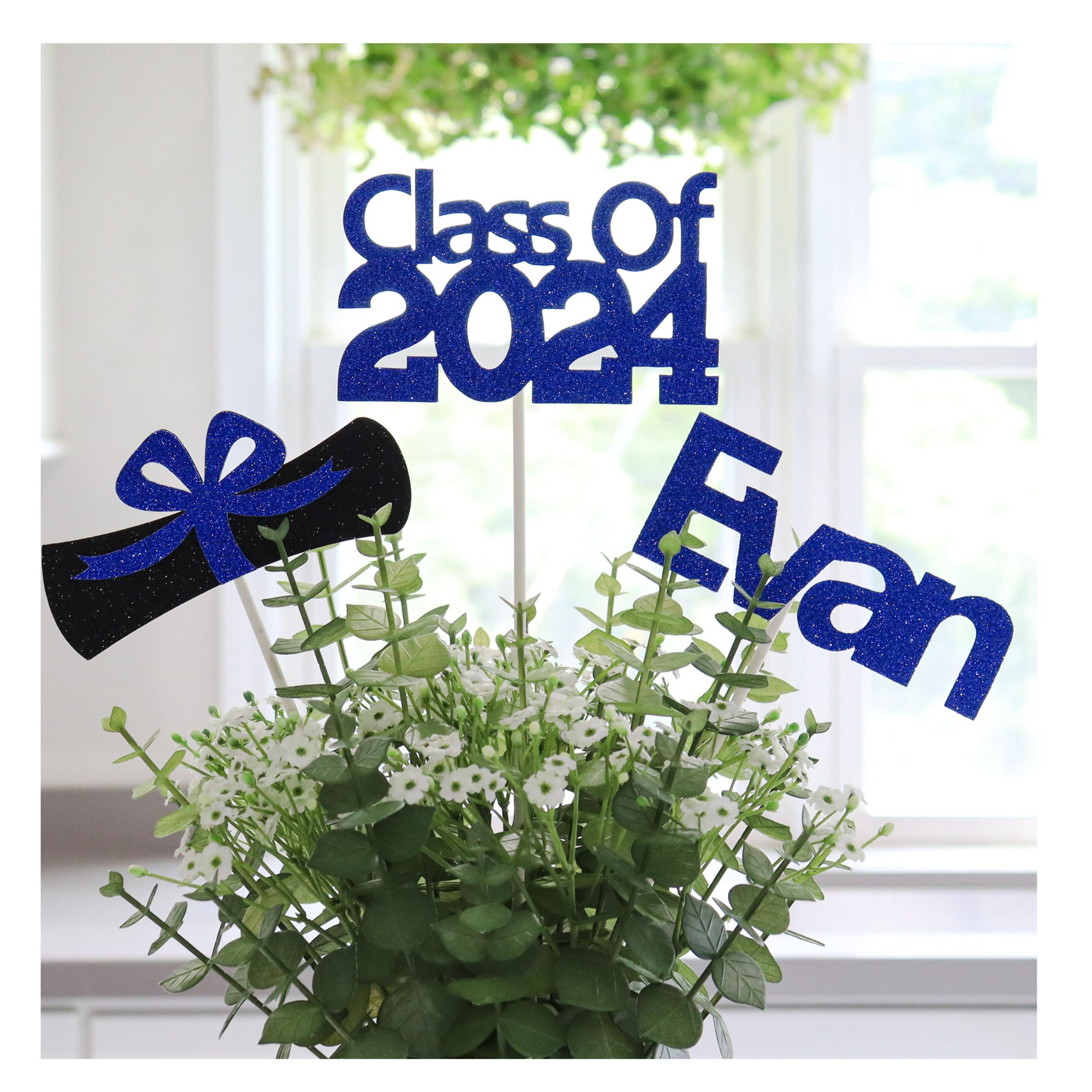 Graduation Table Centerpieces, Class of 2024 Table Centerpieces, Graduation Centerpieces, Graduation Decorations 2024, 3 in a Pack, by Zee Best Celebrations