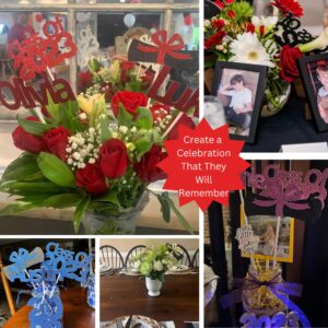 Graduation Table Centerpieces, Class of 2024 Table Centerpieces, Graduation Centerpieces, Graduation Decorations 2024, 3 in a Pack, by Zee Best Celebrations