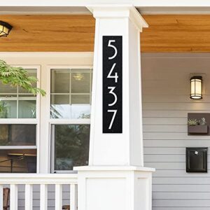 metal vertical house number sign | mid century modern address plaque | retro style address sign | handmade vertical house numbers