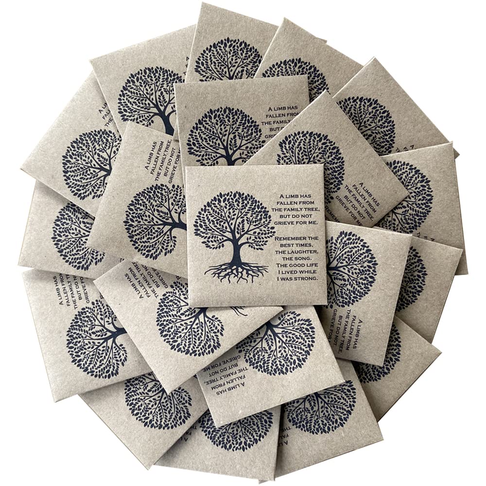 Forget Me Not Seeds - Tree of Life Funeral Favors - Prefilled Seed Packets - Ready to Give - Pack of 20